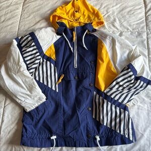 braetan blue and yellow windbreaker